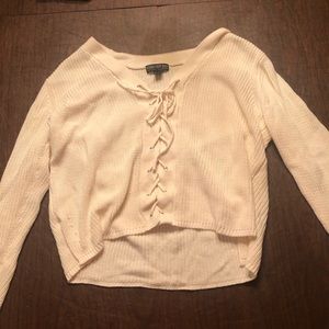 Plus Size, Forever21 Cropped White Sweater